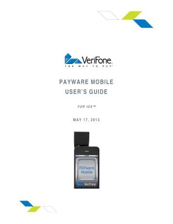 PAYware Mobile User Guide - VeriFone Support