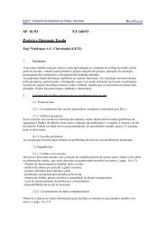 SP 01/93 NT 160/93 Projeto e OperaÃ§Ã£o Escola - CET