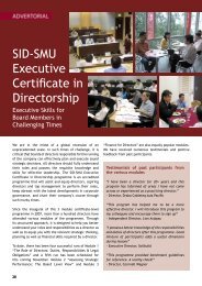 SID-SMU Executive Certificate in Directorship - Singapore Institute ...