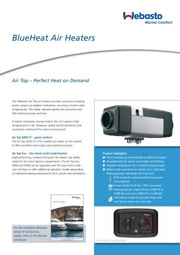 BlueHeat Air Heaters - Webasto