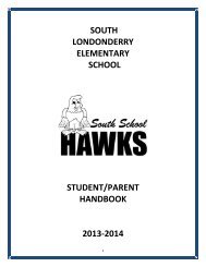 Student/Parent Handbook - Londonderry School District