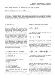 Water vapour diffusion at the boundary between ... - IARC Research