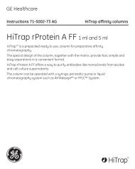 HiTrap rProtein A FF 1 ml and 5 ml - GE Healthcare Life Sciences