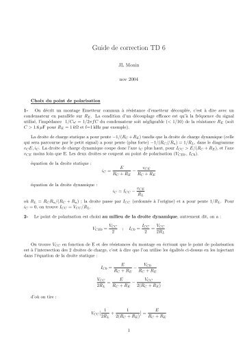 Guide de correction TD 6