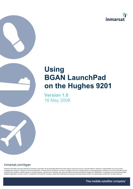 Using BGAN LaunchPad on the Hughes 9201 - inmarsat