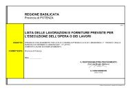 Lista delle Lavorazioni e forniture previste per l'esecuzione dell ...