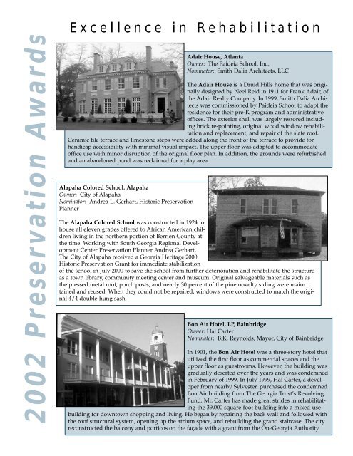 May/June 2002 - The Georgia Trust for Historic Preservation