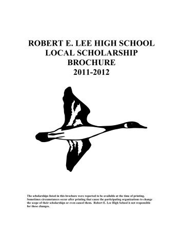 Local Scholarship Brochure 2012 - Goose Creek Consolidated ...