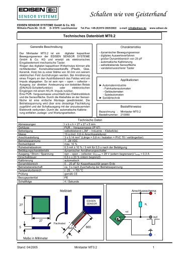 Datenblatt MT0.2 - EDISEN SENSOR SYSTEME