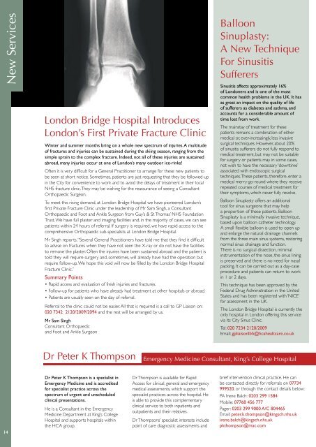 407260LBH Health Matters.indd - London Bridge Hospital