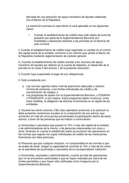RESOLUCION EXTERNA No. 6 DE 2001 (Septiembre 21 ... - Felaban