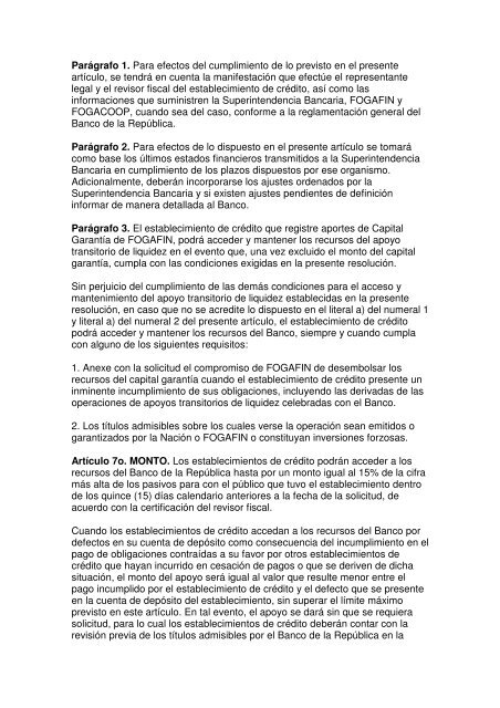 RESOLUCION EXTERNA No. 6 DE 2001 (Septiembre 21 ... - Felaban