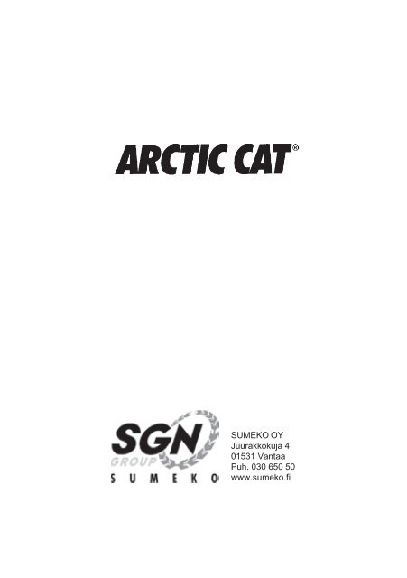 Lataa pdf-tiedosto - Arctic Cat