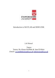Introduction to MATLAB and SIMULINK Tutors Tutors: Dr Alison ...