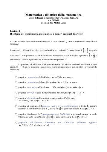 Matematica e didattica della matematica