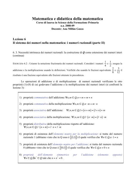 Matematica e didattica della matematica