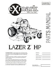 S/N 220000 & Higher Part # 850668 - Exmark