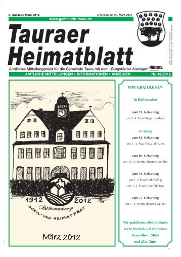 Tauraer Heimatblatt - Burgstädt