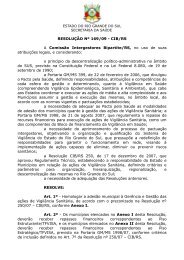 resolução nº xxx/09 - Secretaria Estadual da Saúde do Rio Grande ...