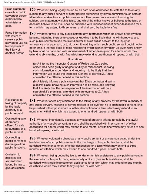 No 2 Penal Code - IDP SriLanka