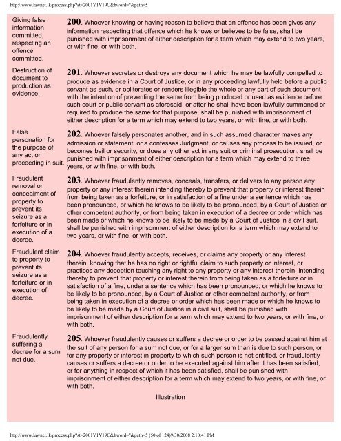 No 2 Penal Code - IDP SriLanka