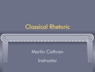 Classical Rhetoric - Memoria Press