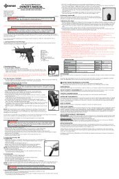 OWNER'S MANUAL - Crosman