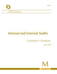 Internal and External Audits - OCC
