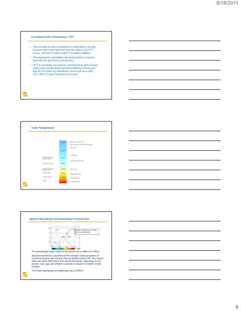 Lighting and Color Introduction Lighting Science - Illuminating ...