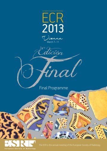 ECR 2013 â Final Programme - myESR.org