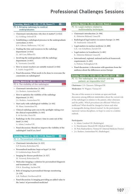 ECR 2013 â Final Programme - myESR.org