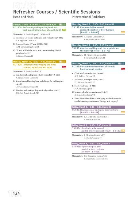 ECR 2013 â Final Programme - myESR.org