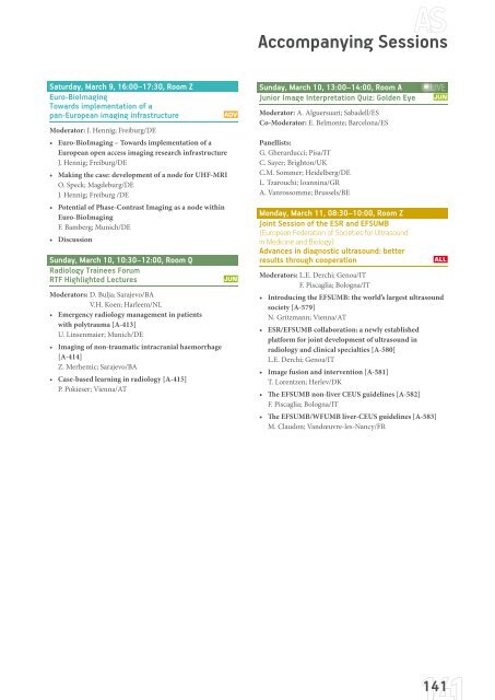 ECR 2013 â Final Programme - myESR.org