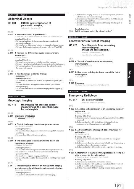 ECR 2013 â Final Programme - myESR.org