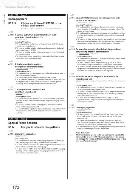 ECR 2013 â Final Programme - myESR.org