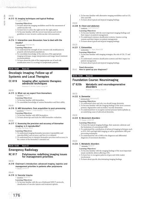 ECR 2013 â Final Programme - myESR.org