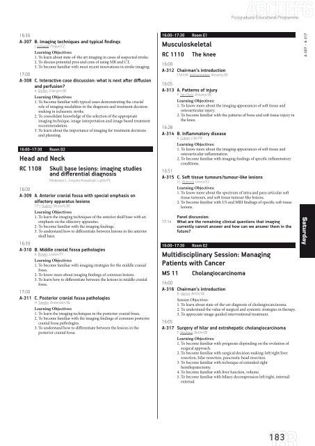 ECR 2013 â Final Programme - myESR.org