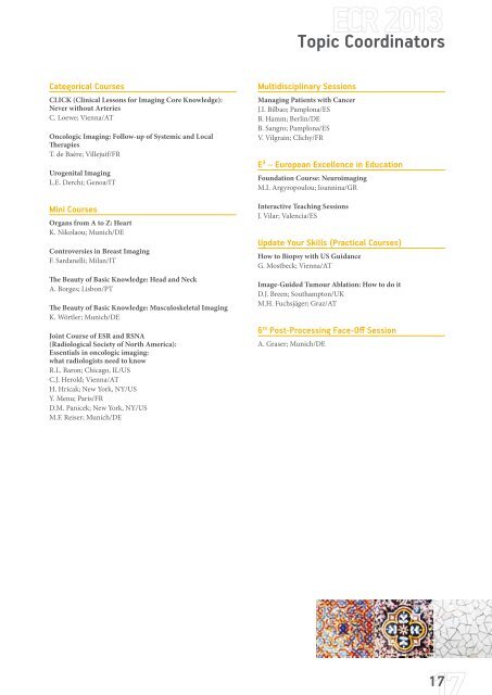 ECR 2013 â Final Programme - myESR.org