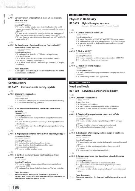 ECR 2013 â Final Programme - myESR.org