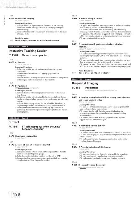 ECR 2013 â Final Programme - myESR.org