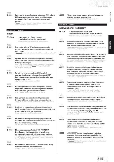 ECR 2013 â Final Programme - myESR.org