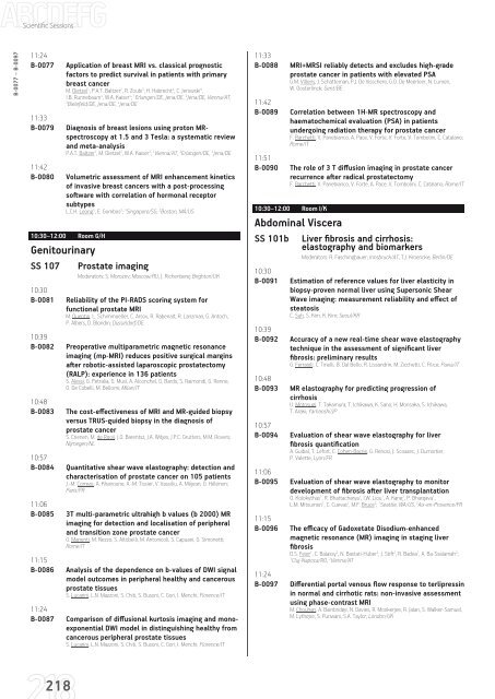 ECR 2013 â Final Programme - myESR.org