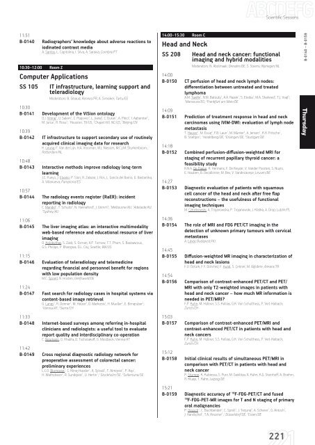 ECR 2013 â Final Programme - myESR.org