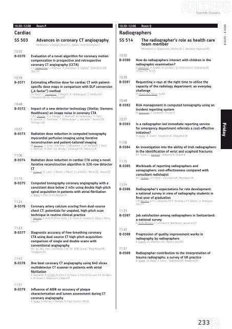 ECR 2013 â Final Programme - myESR.org