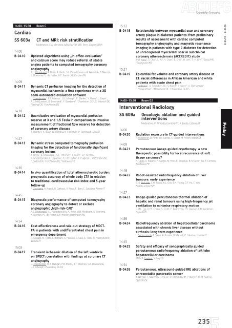 ECR 2013 â Final Programme - myESR.org