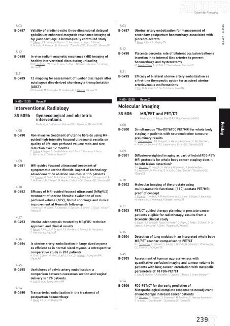 ECR 2013 â Final Programme - myESR.org