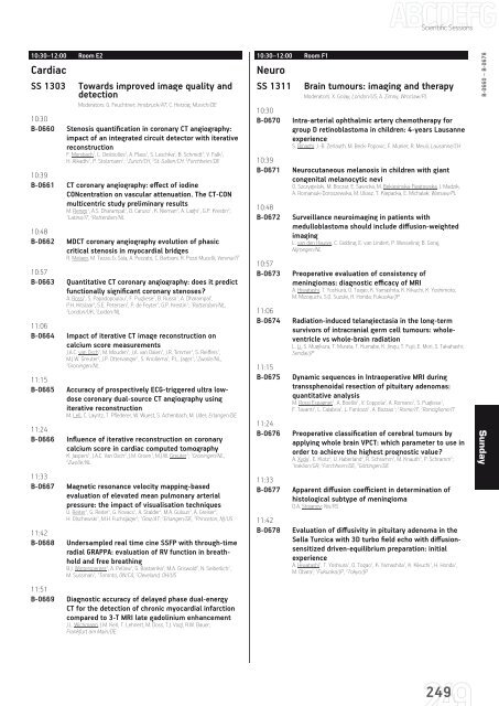 ECR 2013 â Final Programme - myESR.org