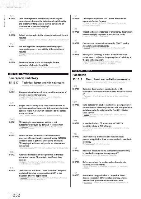 ECR 2013 â Final Programme - myESR.org