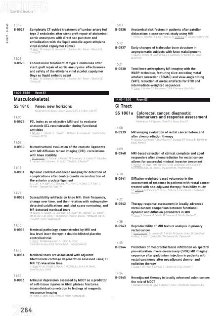 ECR 2013 â Final Programme - myESR.org