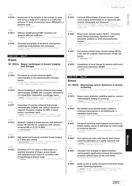 ECR 2013 â Final Programme - myESR.org